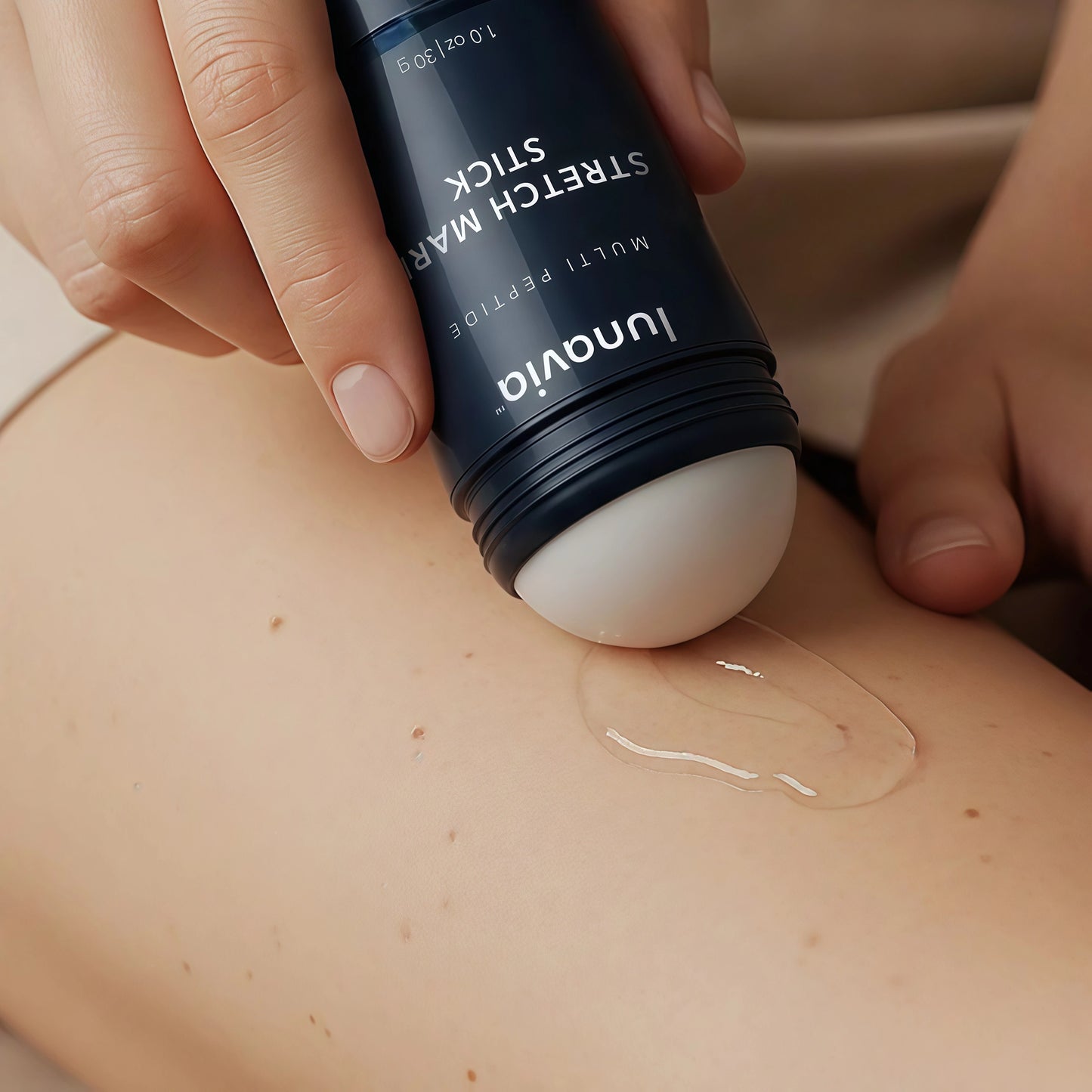 Lunavia Stretch Mark Stick - Bakuchiol, Encapsulated Retinol & Peptides - Nourishing Balm to Help Improve the Appearance of Stretch Marks & Scar-Like Lines