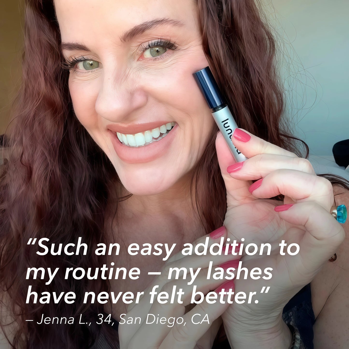 Lunavia Eyelash Serum with Peptide & Botanical Lash Conditioner for Healthier, Stronger-Looking Lashes - Nourishing Lash Serum with Ginseng Extract for Daily Lash Care